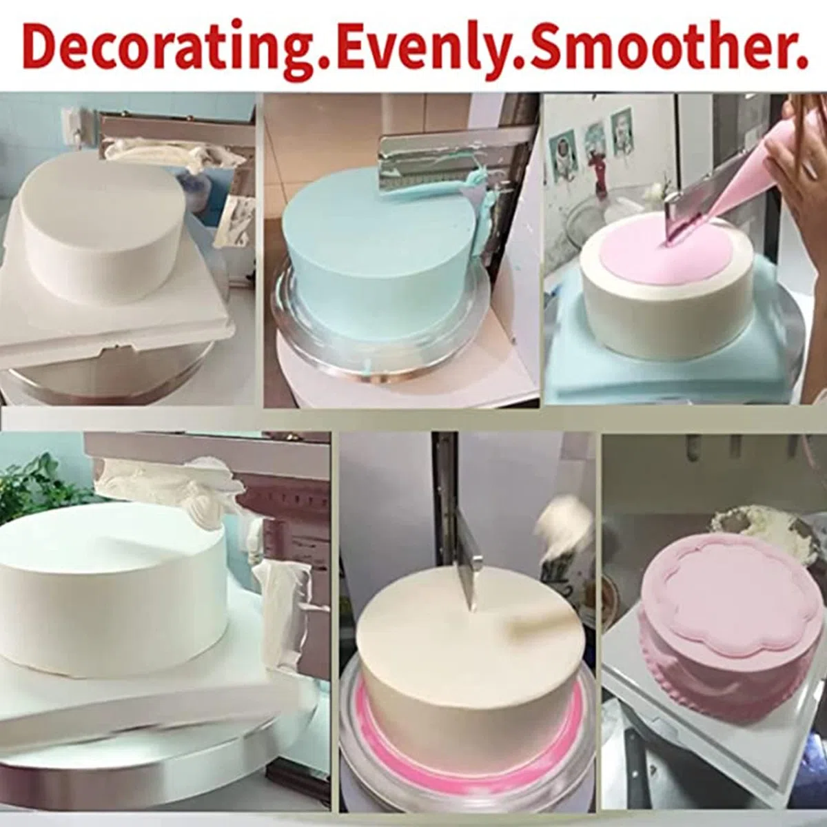 Máquina automática para esparcir Crema para Pasteles, máquina eléctrica para esparcir Crema para Pasteles de cumpleaños para Hacer Pasteles de 4 a 12 Pulgadas, para Cocina doméstica Comercial