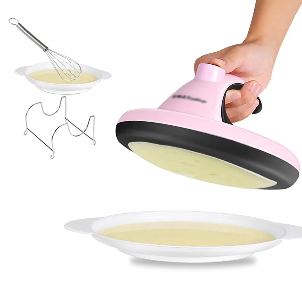 Pequeño creador de crepé, Fabricante de panqueques eléctricos inalámbricos con tazón de batería, Adecuado para panqueques, panqueques, Tortillas