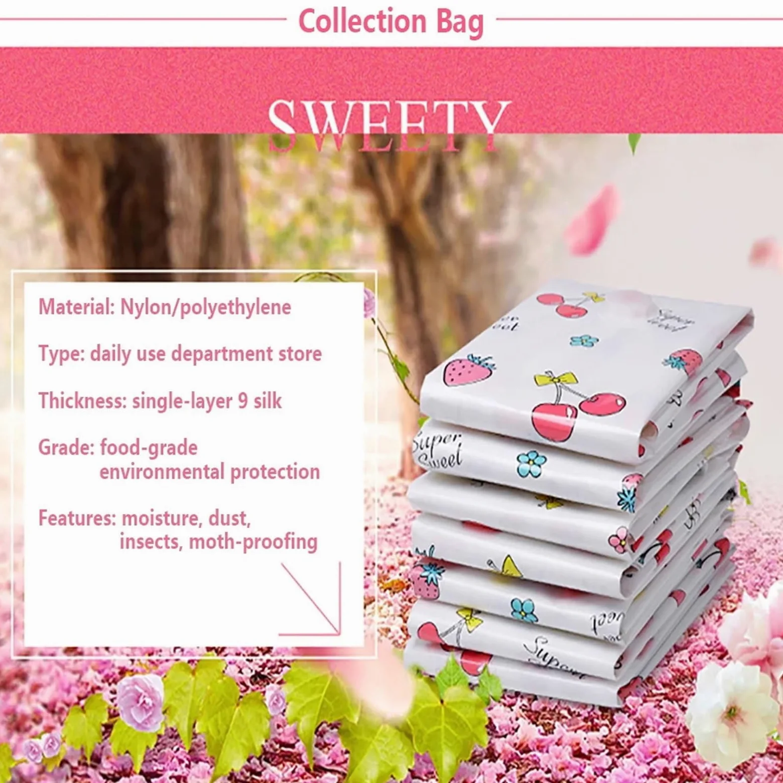 Bolsas Envasar Al Vacio Ropa Bolsas de almacenamiento al vacío, reutilizables, for ahorrar espacio, for viajes, ropa, edredones, mantas, plástico comprimido, for guardar ropa en casa, armarios.(5PCS-M