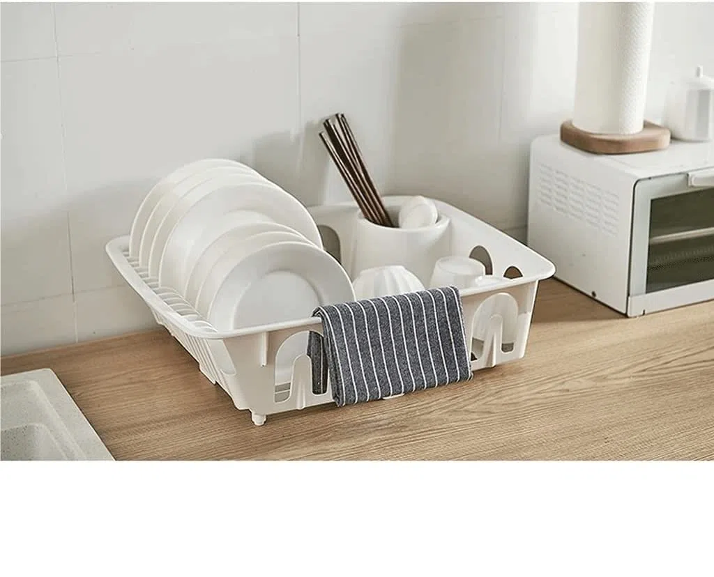 Escurridor De Platos Estante para Platos Vajilla Estante De Drenaje Estante De Almacenamiento Estante para Platos Estante De Cocina Caja De Almacenamiento Rejilla para Secar Platos Escurrido