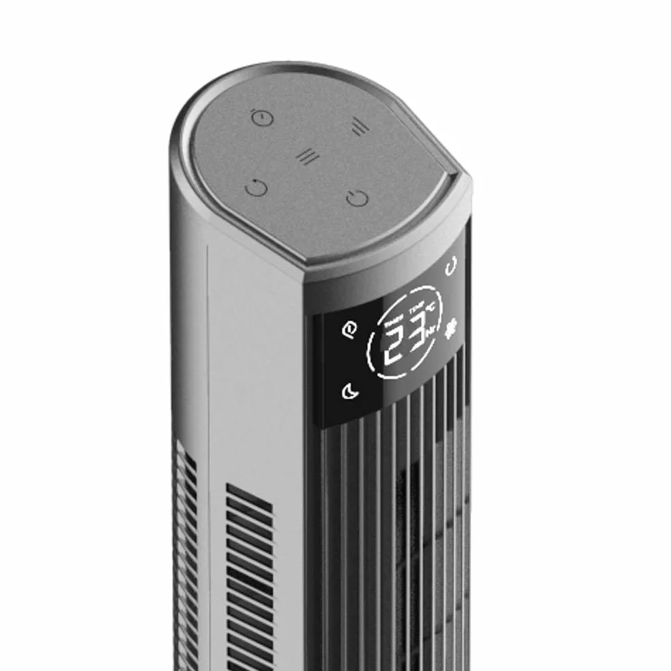 Cecotec Ventilador de Torre con Ionizador EnergySilence 470 Max Skyline Ionic. 45W, 47" (119cm), Pantalla LED Táctil, Mando a distancia, 3 modos y velocidades, Temporizador 12h, Oscilación 70º