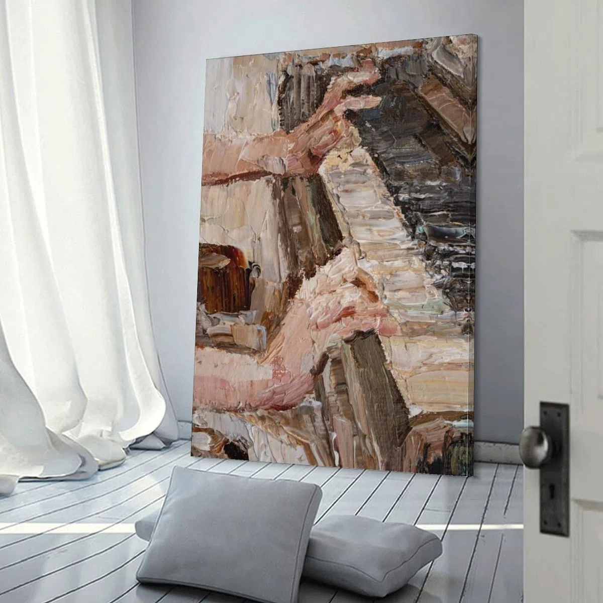 Pintura al óleo de piano para sala de estar, pintura callejera, lienzo colorido, arte pop, obras de arte modernas, decoración del hogar, estirado, listo para colgar, 40 x 60 cm