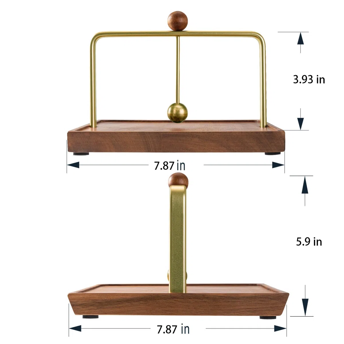Servilletero de madera para mesa, dispensador de servilletas cuadrado con sofisticada barra central de metal, servilletero de cóctel para el hogar, cocina, oficina, restaurante, hotel, cafetería, bar
