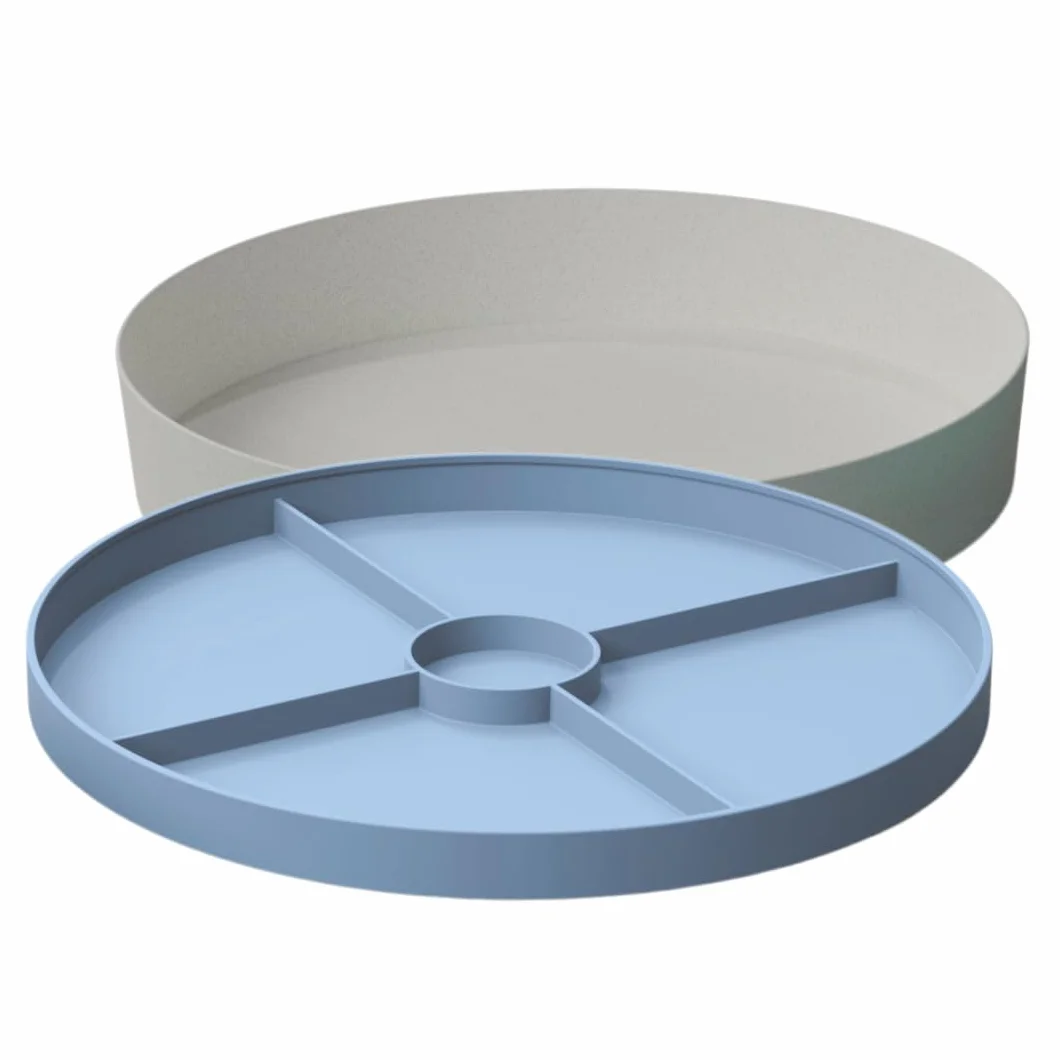 Jellystone Designs, Bandeja de juegos Tray Play 2 en 1 con tapa, juego sensorial para niños a partir de 3 años, fibra de bambú y melamina, azul suave, 35,5 x 6 cm