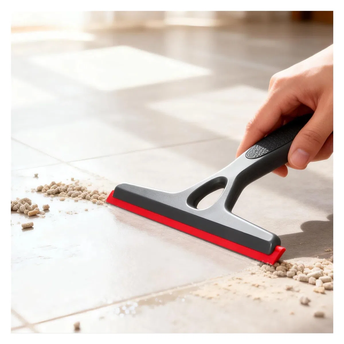 Paquete de 2 escobilla Goma Mano Silicona for Vidrio baño, encimeras, escritorios y Ventanas Coche, Limpiador multisuperficie Secado rápido