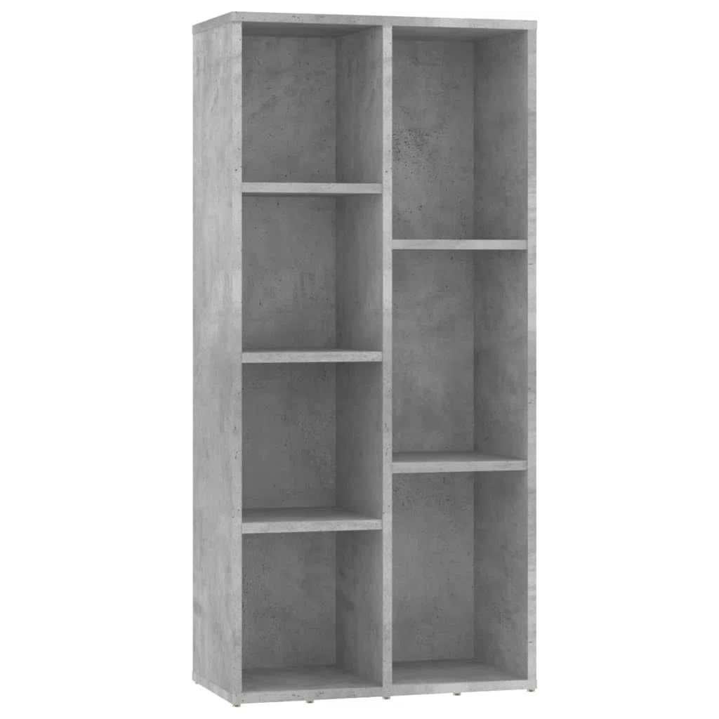 vidaXL Estantería Estante de Libros Librería Mueble Archivador de Oficina de Almacenamiento para Salón Dormitorio de Contrachapada Gris Hormigón