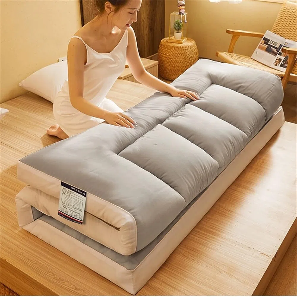 Colchón de Suelo Japonés Futón Extra Grueso Colchón de Suelo Colchón Futón Cama de Suelo Plegable Colchón de Camping Colchoneta Futón Colchoneta Tradicional for Dormir Colchón Extra Grueso(Green,120x2