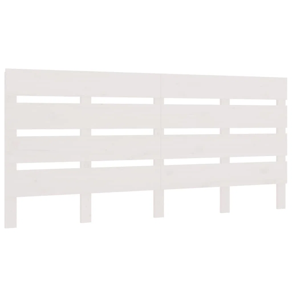 vidaXL Cabecero Cama Cabezal Dormitorio Estructura Habitación Mobiliario Muebles Decoración Adorno Madera Maciza de Pino Blanco 120x3x80 cm