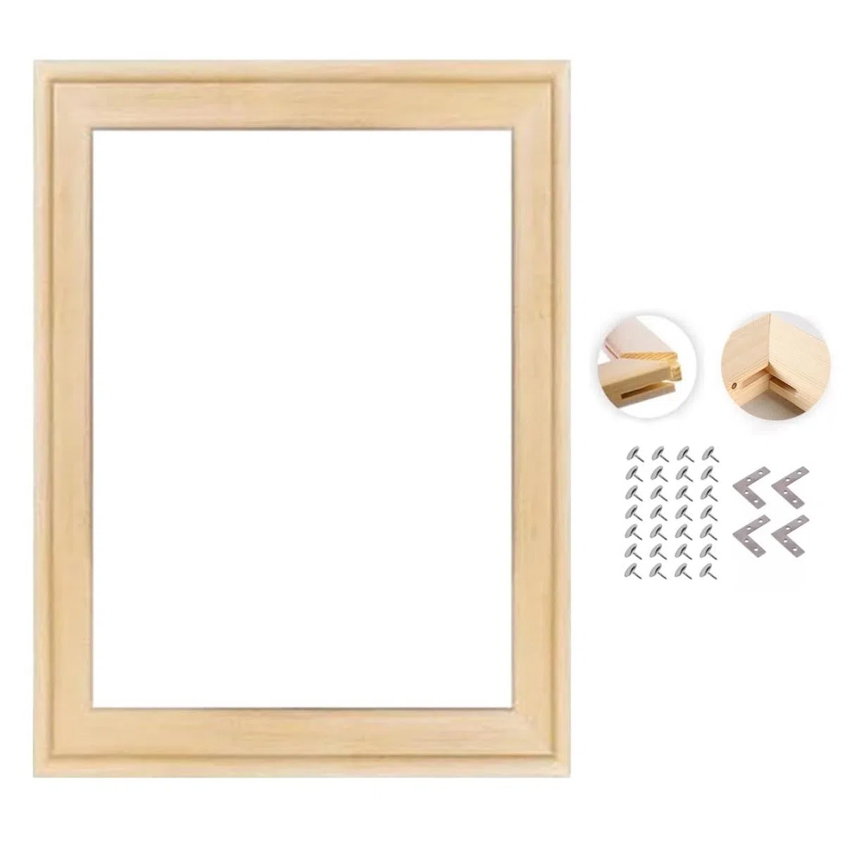 Kit De Marcos De Lienzo De Madera para Unir, 130 x 90 Cm, Marcos De Lienzo para Arte De Bricolaje, Barras De Bastidor De Madera Maciza para Impresiones, Pinturas, Carteles, Pinturas Al óleo