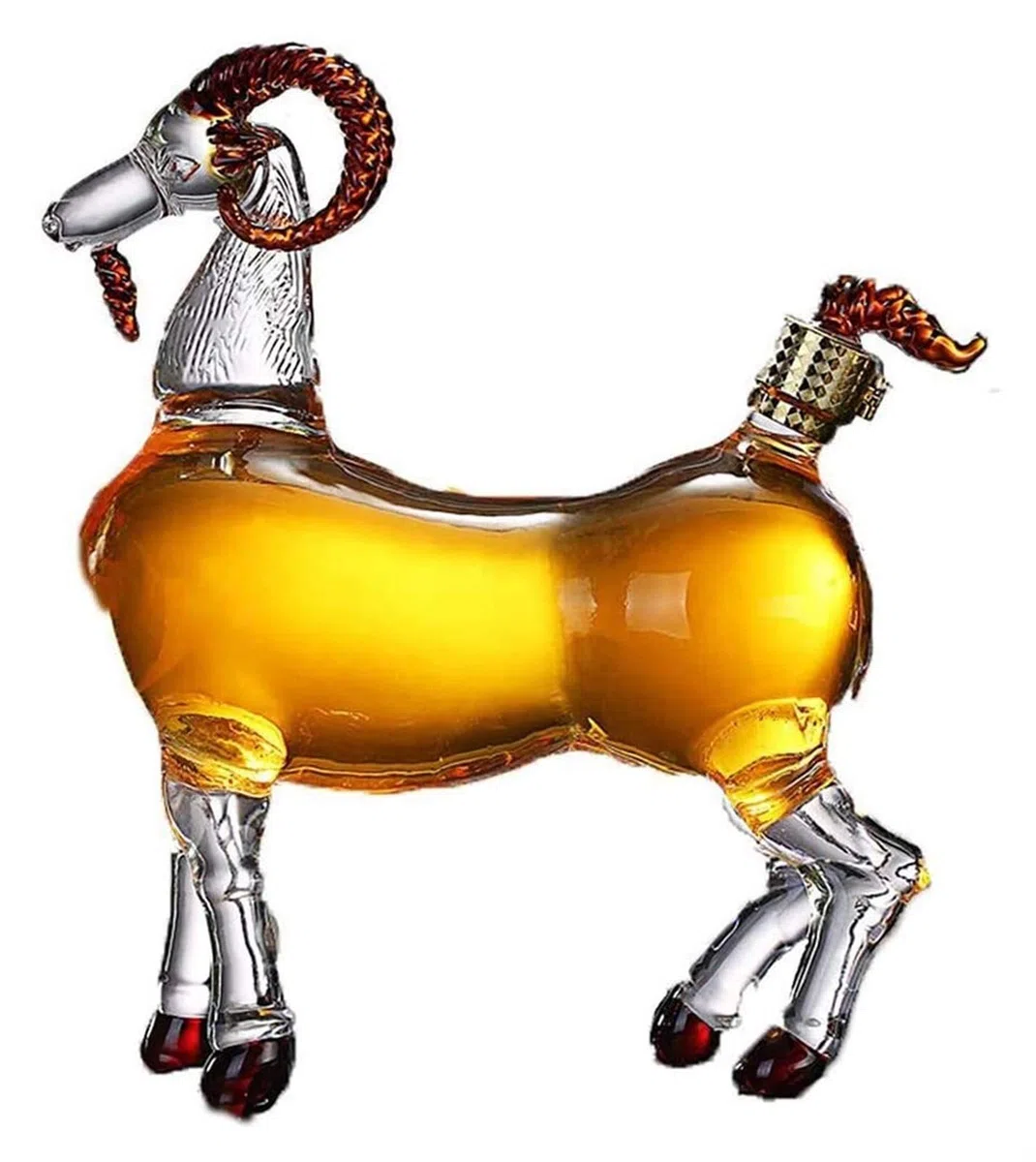 Decantador de Cristal para Vino, Decantador Decantador - Jarra con forma de oveja con tapón hermético