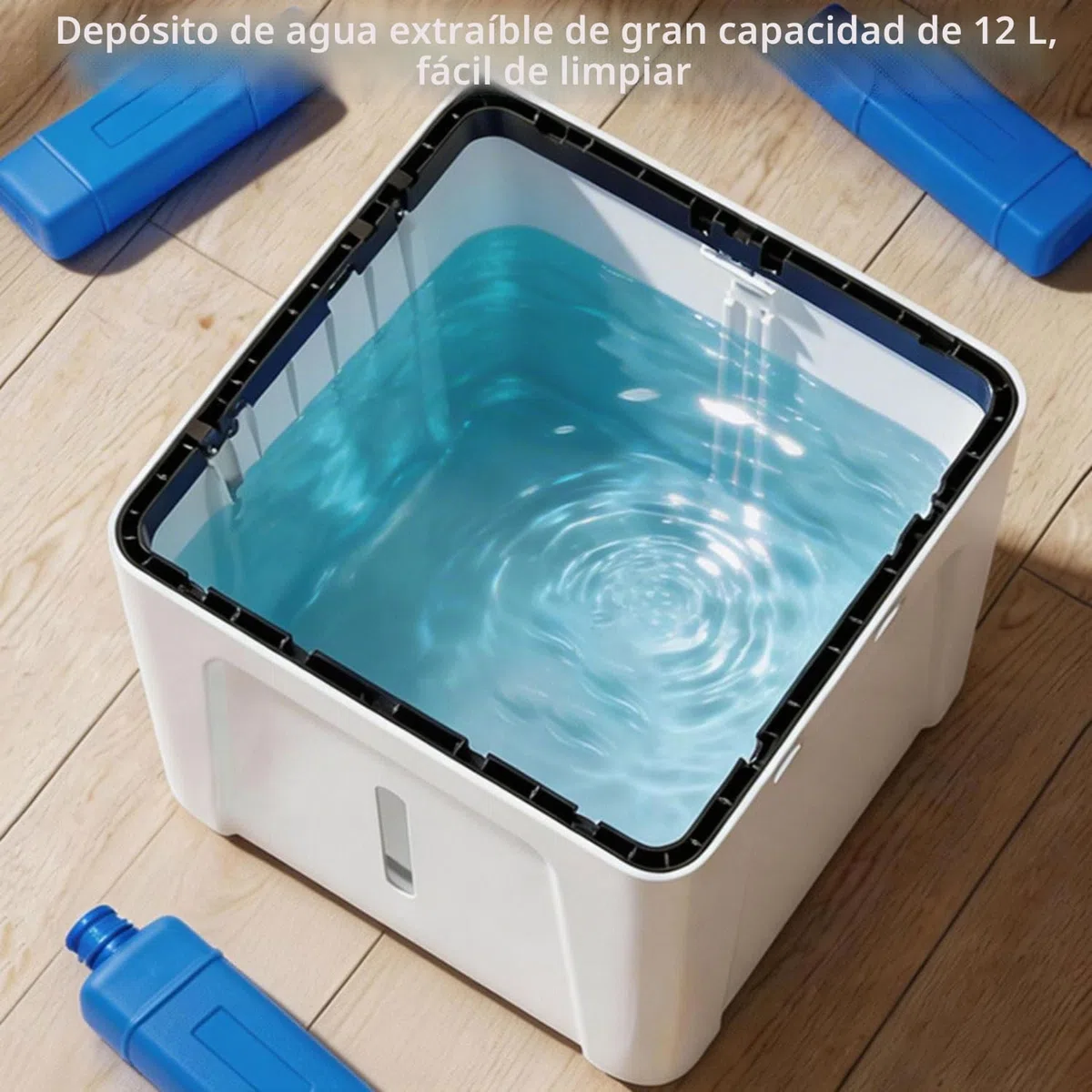 Aire Acondicionado Portátil 12L Enfriador de Aire sin Tubo 3 Modos 3 Velocidades Oscillazione 60º 4 ruote multidirezionali‌ Climatizador Evaporativo Silencioso Ventilador para Hogar Oficina