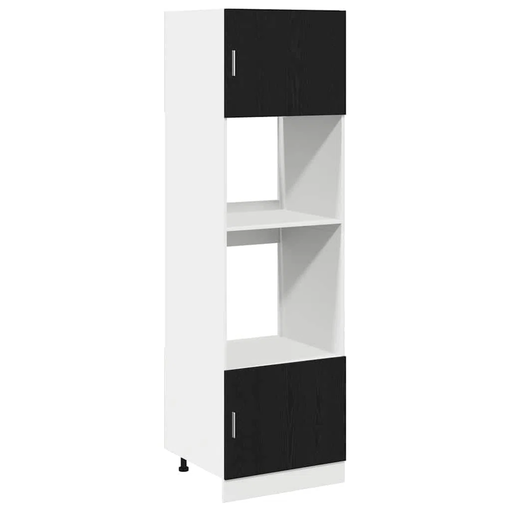 Mueble Colgante con Estante Roble Negro 60 x 57 x 207 cm
