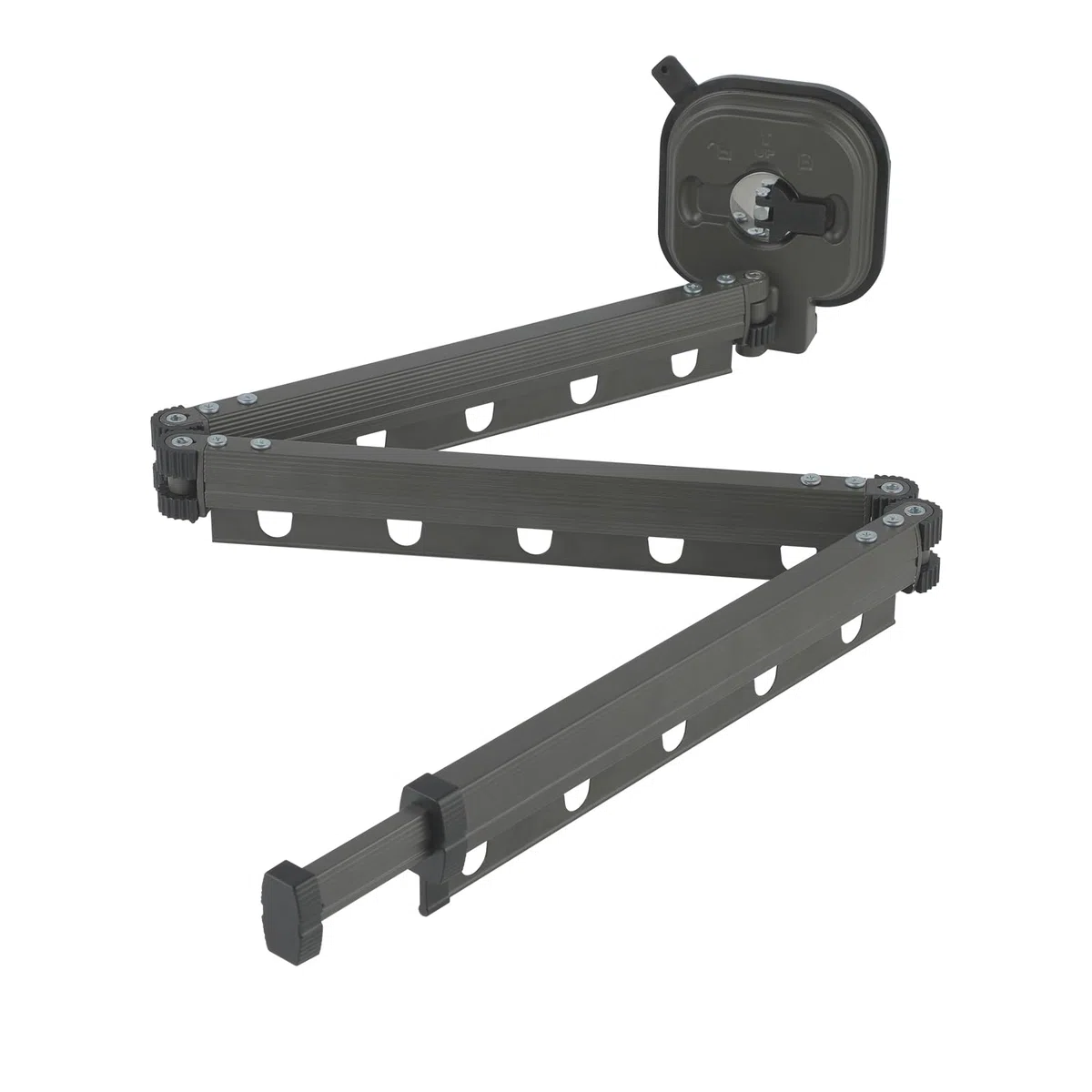 Tefola Tendedero de pared para montaje en la pared, 3 veces plegable, Barra de ropa extensible con ventosa, Tendedero que ahorra espacio, para balcón, ropa, baño, terraza, apartamento, autocaravana