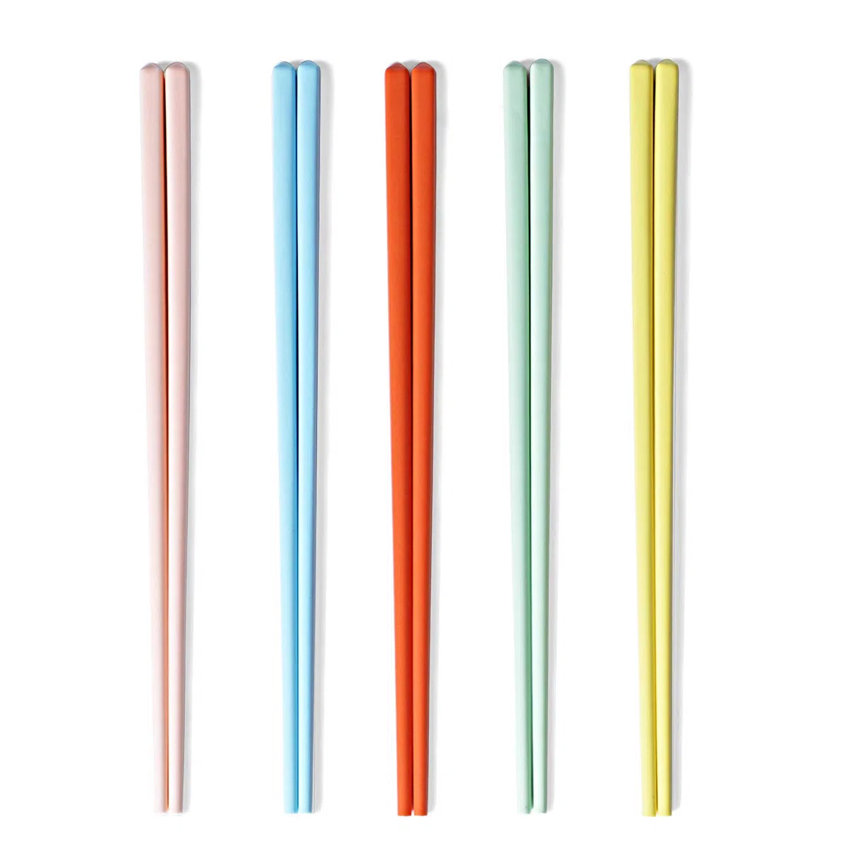 LEETOYI Juego de 5 palillos de cerámica de porcelana china fáciles de limpiar, 9.6 pulgadas (MixColor)