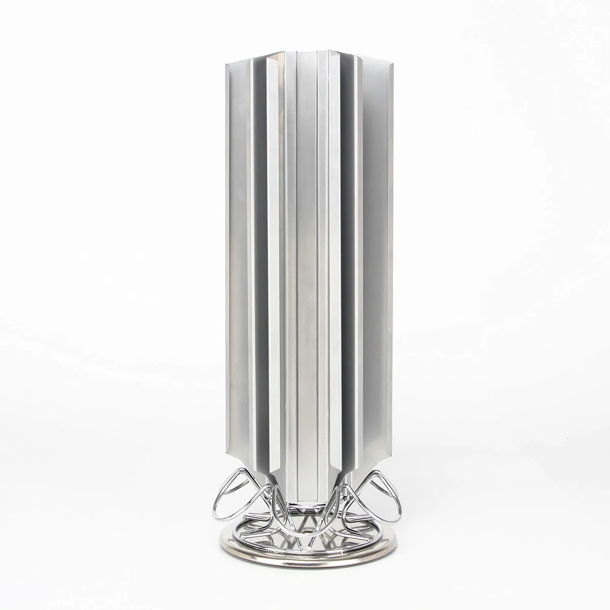 FlagShip Soporte para cápsulas de café Dolce Gusto, organizador de cápsulas de carrusel de metal, 48 cápsulas, color plateado