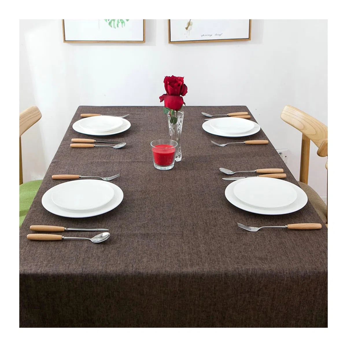 Gualiy Mantel Mesa Rectangular Lino, Manteles de Mesa de Tela 130x220CM Manteles Cocina Antimanchas Color Sólido Mantel para Mesa Salon, Café
