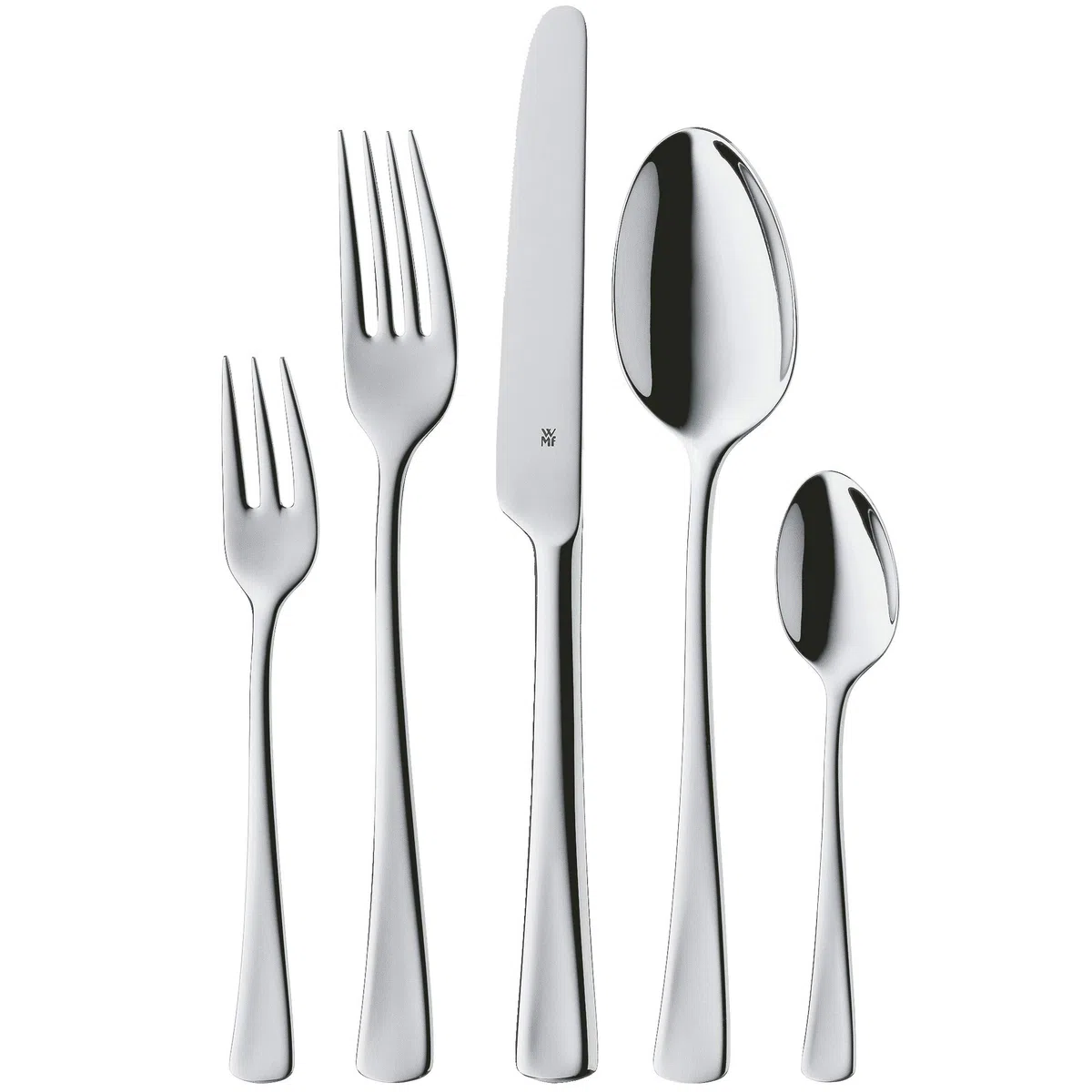 WMF Denver - Cubertería, 24 piezas, 6 comensales, cromargan protect, color plateado