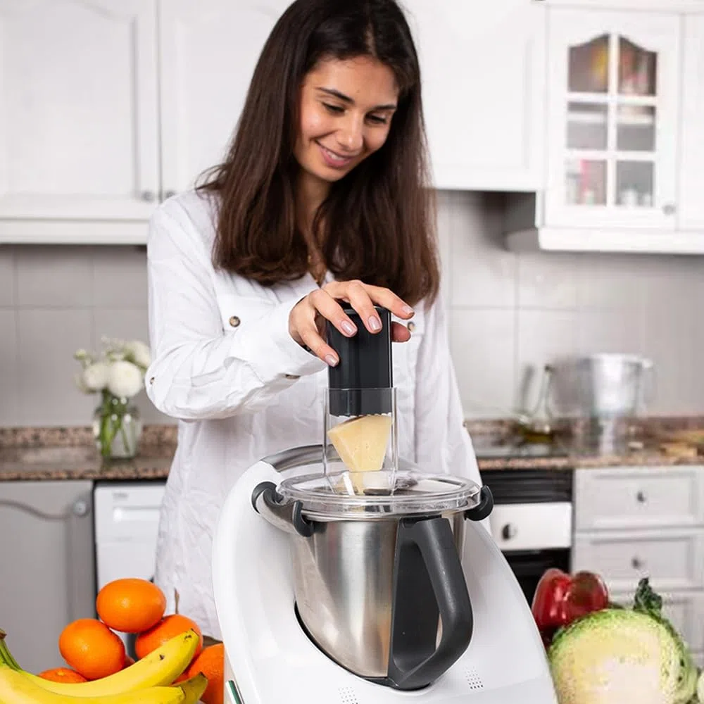 Kit de Cortador de Recipiente de Procesador de Alimentos, Disco Accesorio de Rebanado y Rallado de Batidora para Thermomix TM 5 TM 6