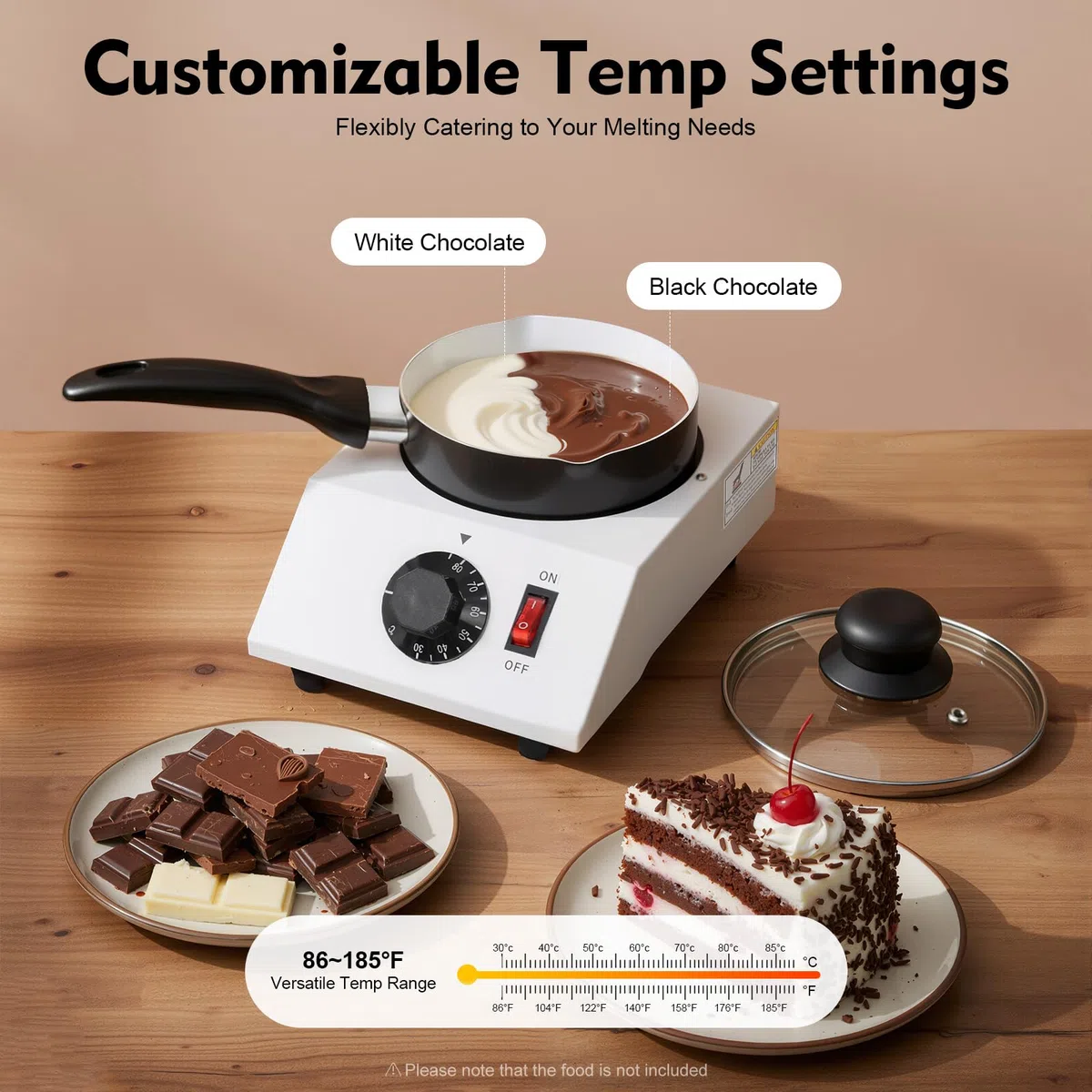 Fundador De Chocolate Eléctrico 230 V, Dispositivo De Temperación Para Cubiertas 40 W, Máquina De Templar Chocolate, Dulces, Fundador De Mantas, Dispositivo De Templado 30-85 ℃