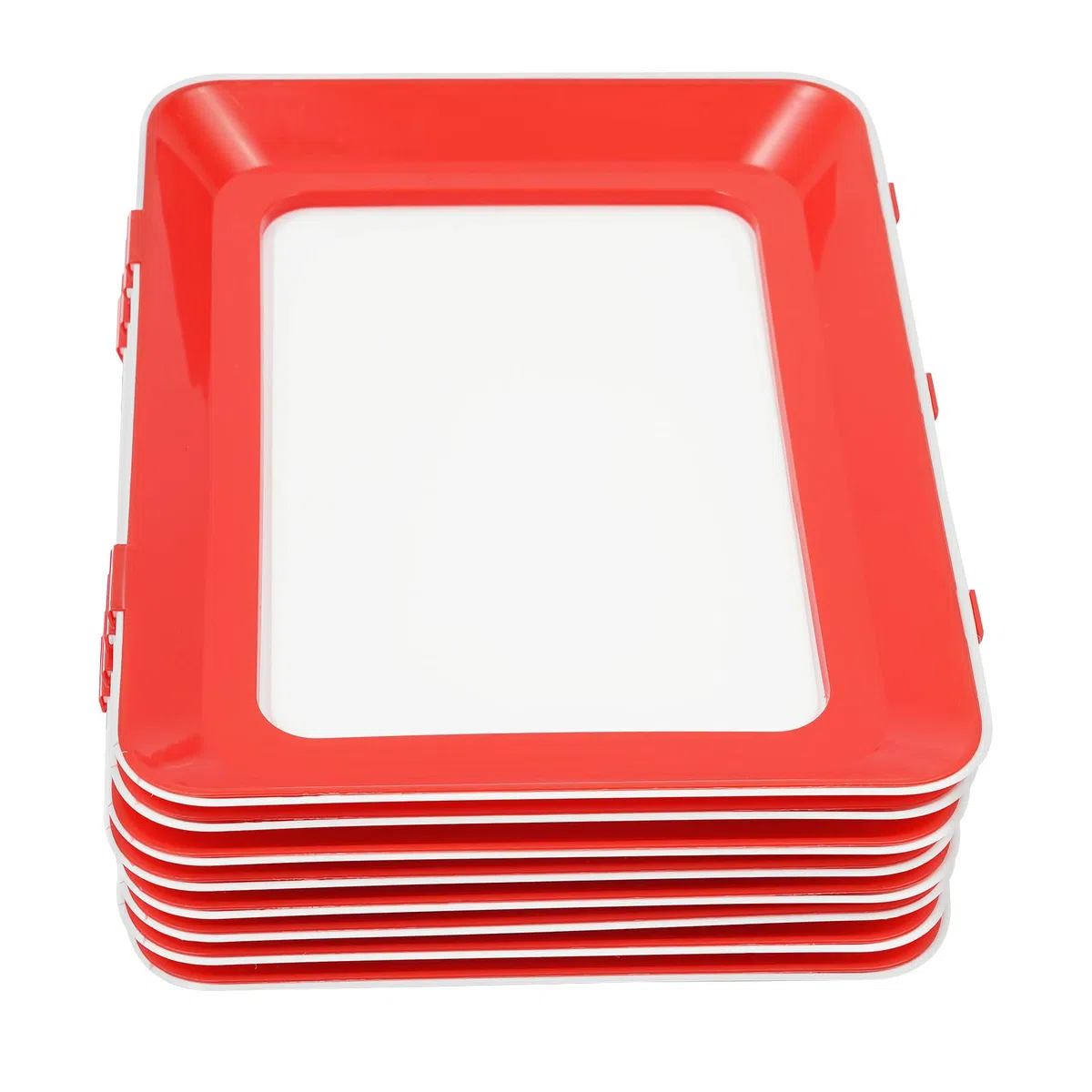 8 unidades de organizador para frigorífico, bandeja de conservación apilable, fiambrera, fiambrera, fiambrera, contenedor de almacenamiento de alimentos, refrigerador, bandeja de preservación