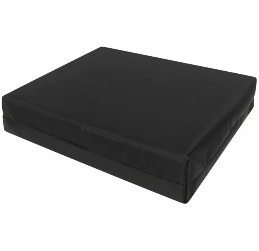 Espuma viscoelástica de alivio de presión profunda, almohadilla de asiento, cojín para silla de ruedas, funda impermeable (negro, 18 x 18 x 4 pulgadas)