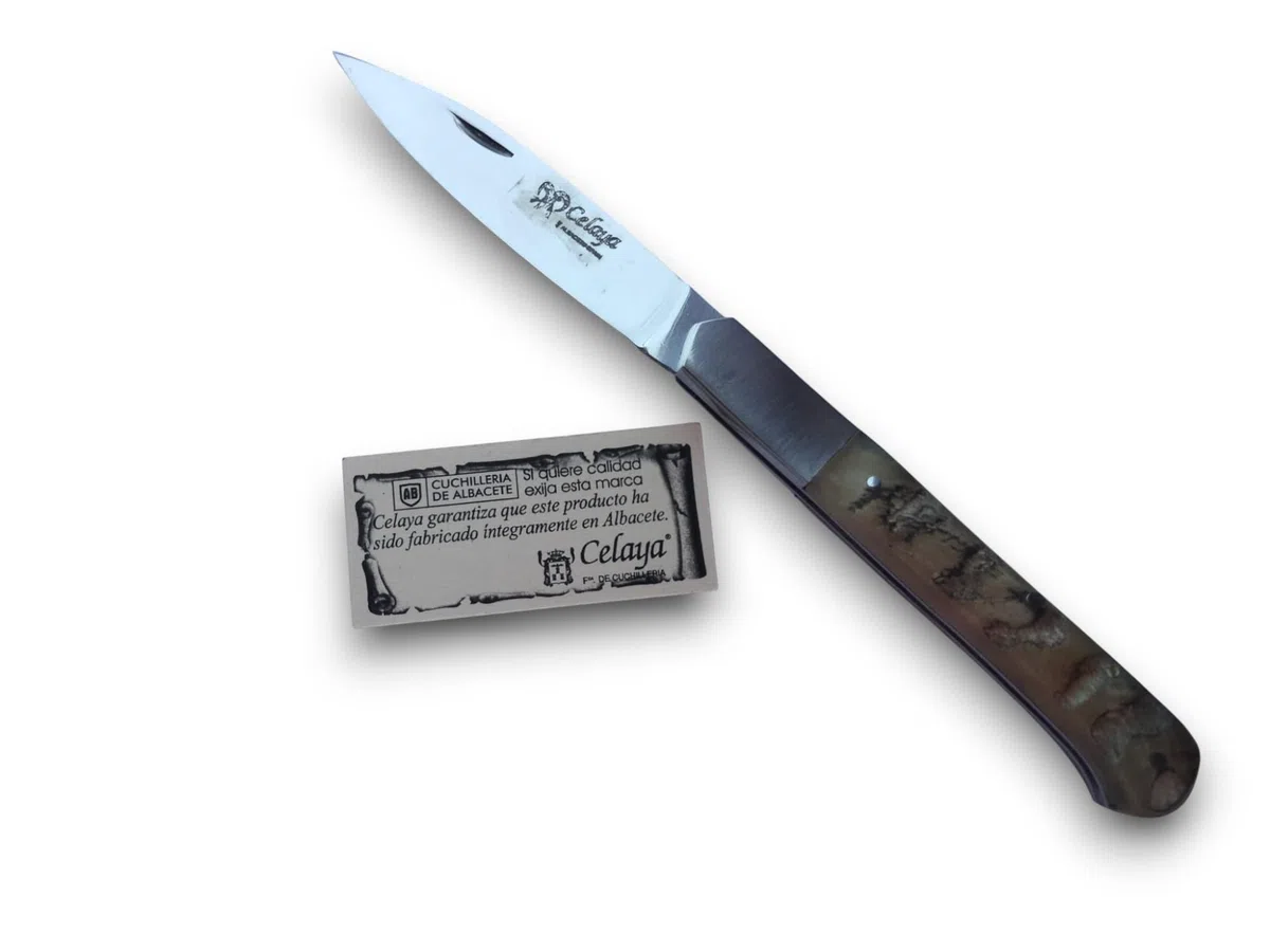 Navaja Celaya Cabritera Acero Inoxidable Asta Carnero Variable 9 cm (Personalización)