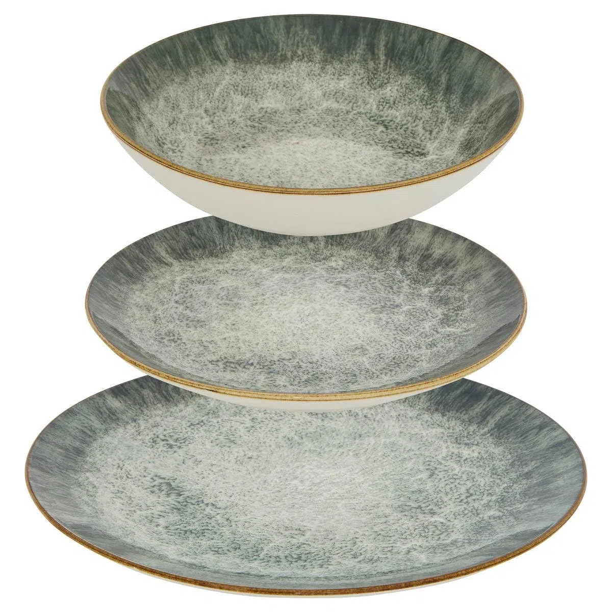Atmosphera - Juliette vajilla 12 pieza(s) verde l26.5xd2.4xh26.5cm