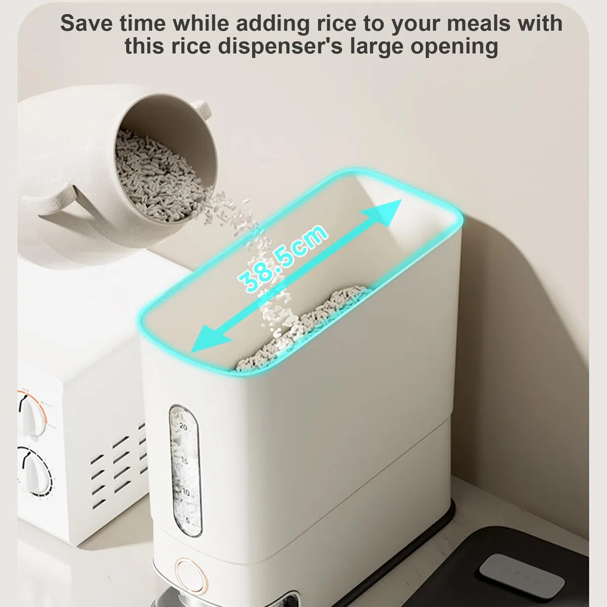 Envase Para Granos Con Tapa 24 Litros Gran Capacidad Conservación Por | Contenedor Para Arroz Para Familia Hogar Cocina Interior Encimera Almacenamiento