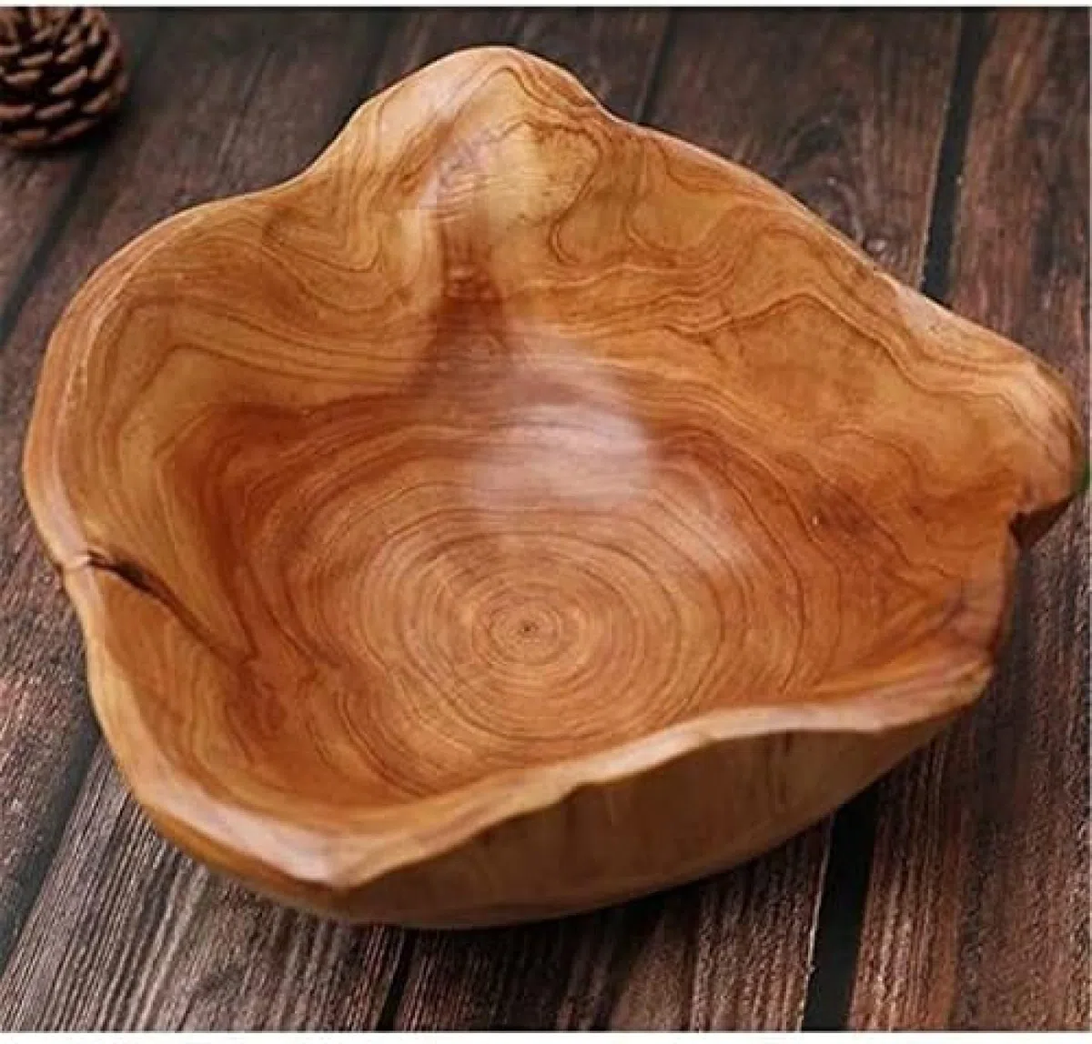 Cuenco de masa de madera flotante, centro de mesa grande hecho a mano para decoración de granja, perfecto como cuenco de frutas, arte de madera lisa natural