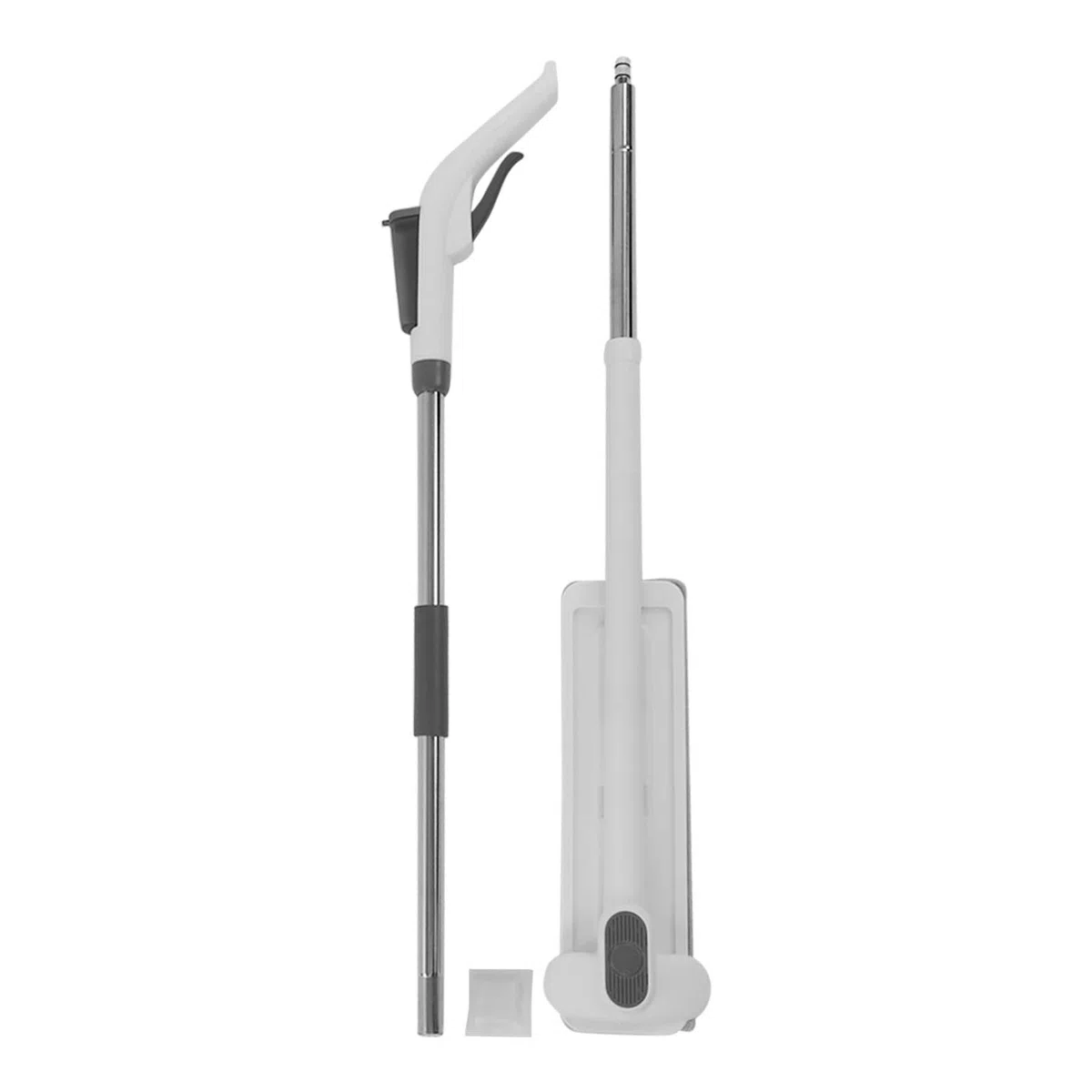 Trapeador en Aerosol 2 en 1 para Limpieza de Pisos con Función de Eliminación de ácaros Trapeador en Seco y Húmedo para Uso Doméstico Acero Inoxidable y Paño de Algodón (Paneles de 36 cm.)