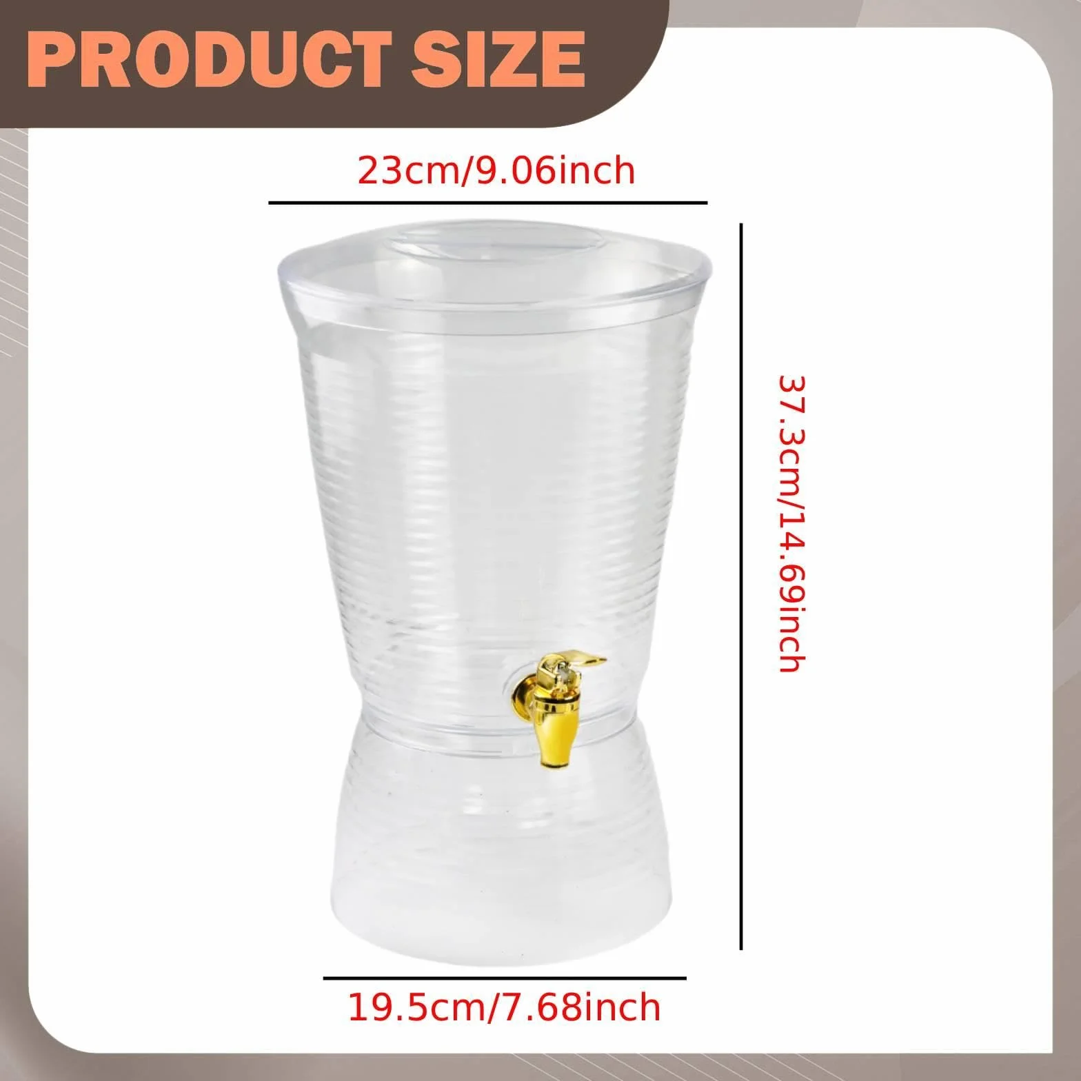 Baoblaze Dispensador Bebidas con Grifo 6 litros. Dispensador Jugo para restaurantes, Fiestas, Entretenimiento, barbacoas y hoteles.