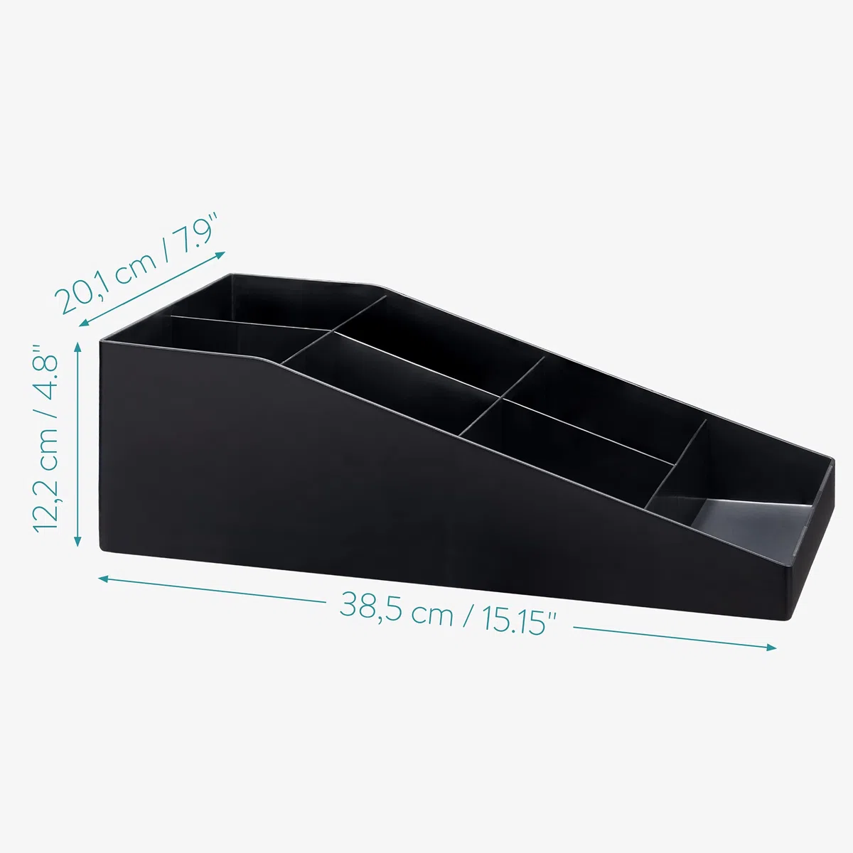 Navaris Organizador de café y té - Caja para Kit de Accesorios de cafetera - Bandeja con 7 cajoncitos para infusiones azucarillos Tazas cápsulas