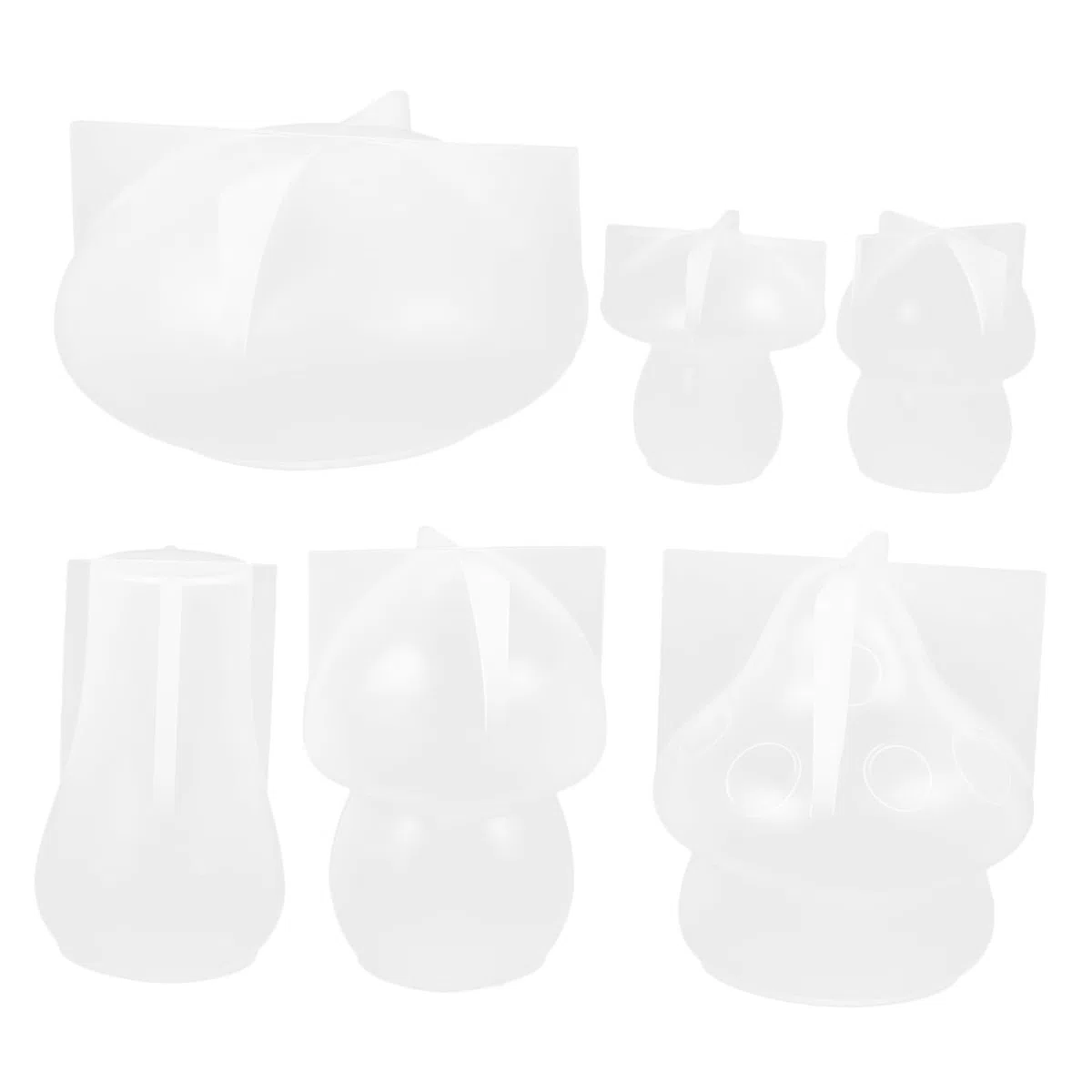 Molde de Silicona de Hongos para Manualidades, 6 Piezas | Bricolaje y Diy, Reutilizable y Fácil de Limpiar, Acabado Antiadherente, Forma Decorativa
