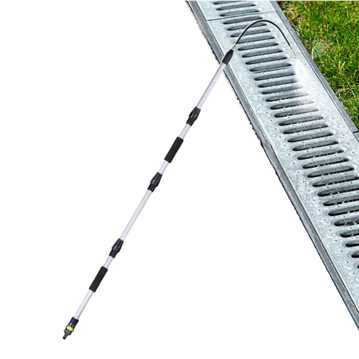 Limpiador De Canalones Varilla De Limpieza Telescópica Ajustable De 18 | Limpiador de Varilla de Extensión para Canalones de Tejado Para Casa Hojas Basura Ramitas Piscina