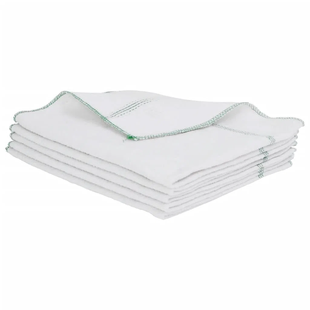 Homgoday Bayetas 50 uds Blancas con Rayas Verdes 50x60 cm Productos para Limpieza del hogar