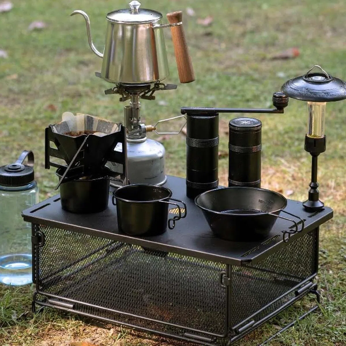 Cesta de Alambre Negra Almacenamiento de Cestas de Alambre Plegables y | Suministros de Cocina y Camping