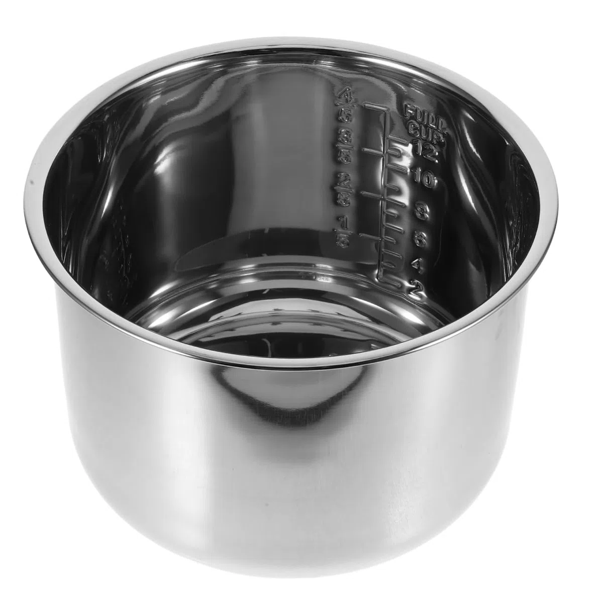 Zerodeko Olla Interior Acero Inoxidable 9.44X9.44X6.29In Repuesto Universal Para Arrocera 6L Compatible Cocina Familiar Vapor Hervir Gachas