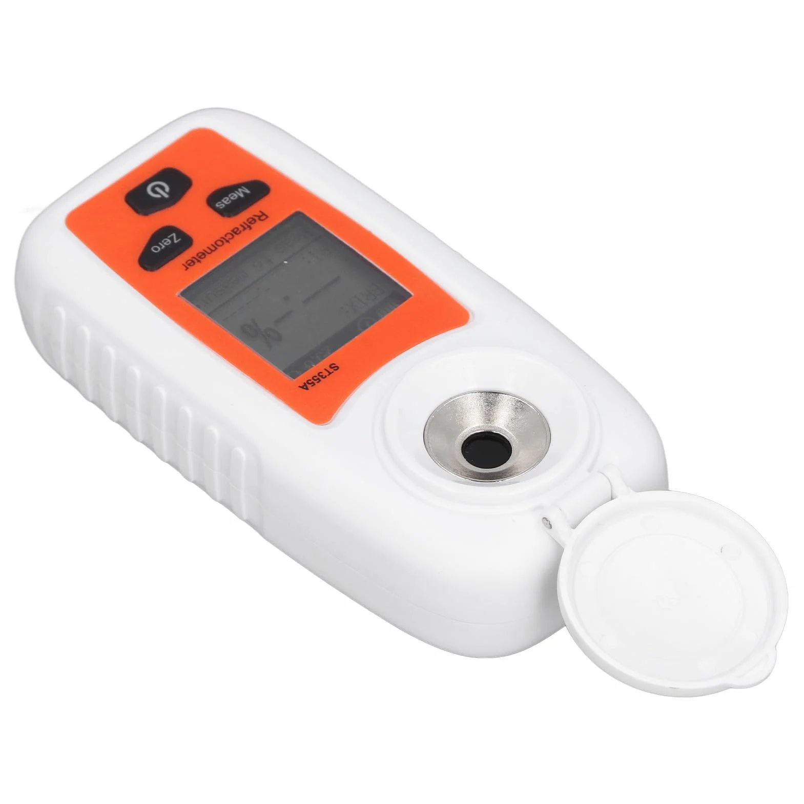 Fafeicy Medidor de Azúcar de Mano ST355A 0-55% de Rango Brix con Pantalla LCD, Compensación Automática de Temperatura para Pruebas de Dulzura de Jugo de Fruta en Mercados de Granjas