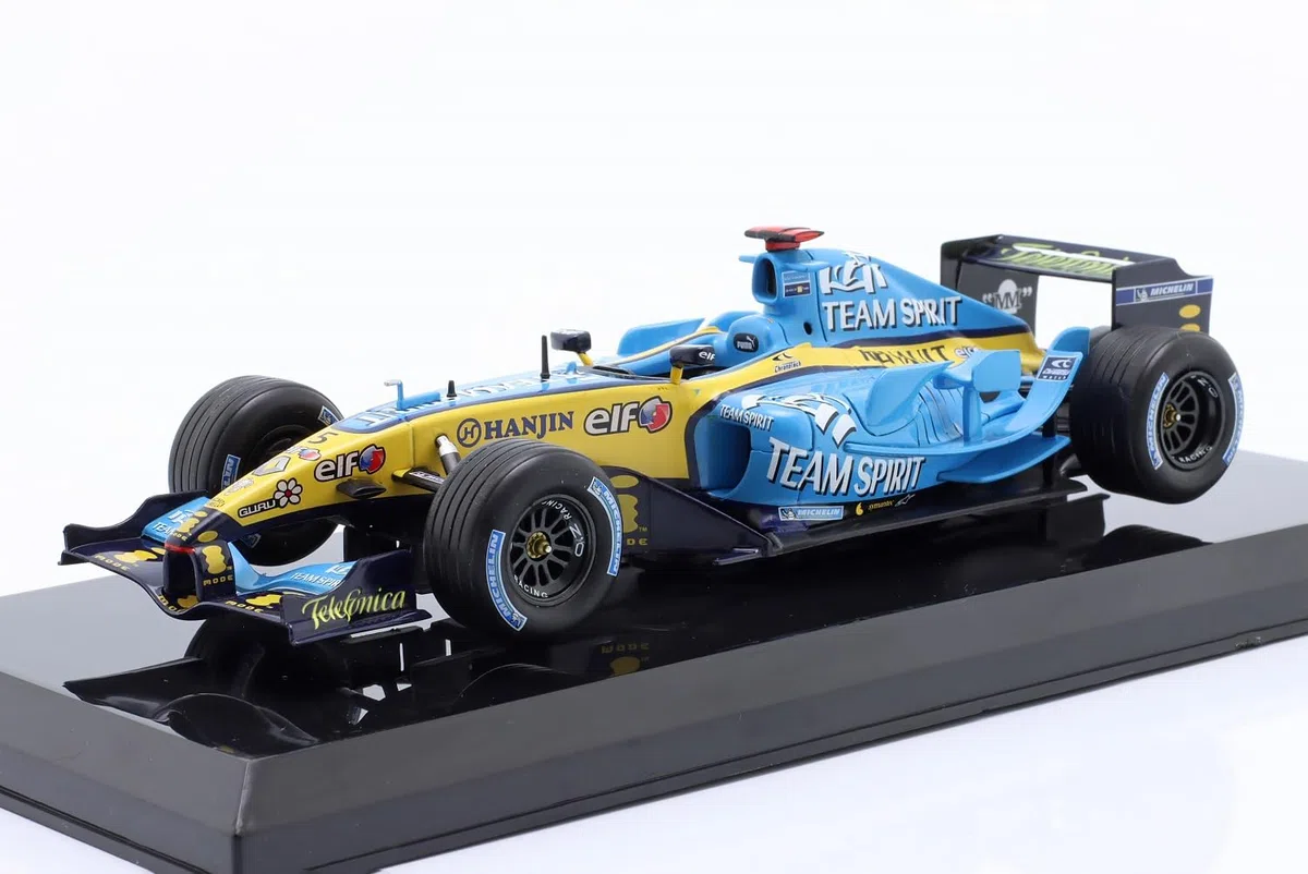 OPO 10 - Fórmula 1 Escala 1/24 Compatible con Renault R25 Fernando Alonso 2005 Campeón del Mundo Model Car OR028