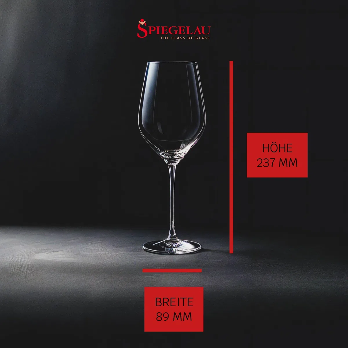 Spiegelau Copas de vino universales de 510 ml, 4 unidades, Hi-Lite, 1750471, para vino tinto y blanco, aptas para lavavajillas