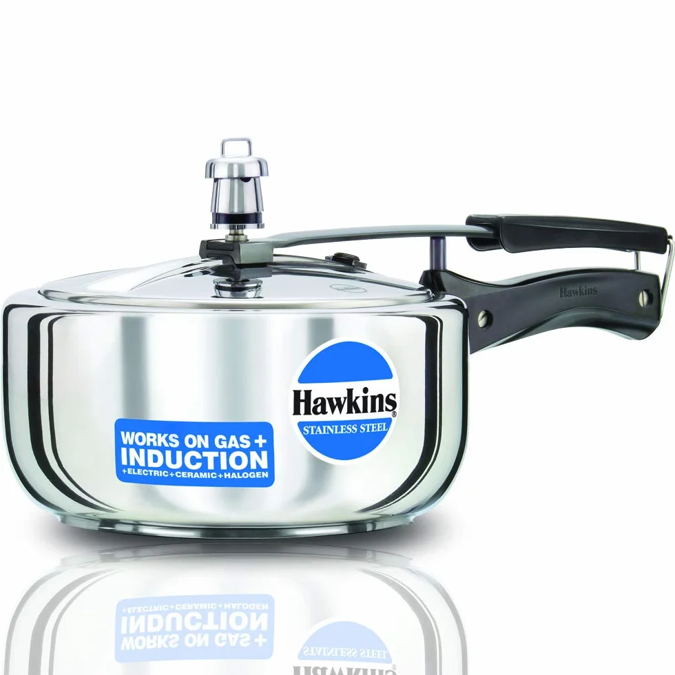 Olla a presión de acero inoxidable Hawkins modelo B60 de 3 litros