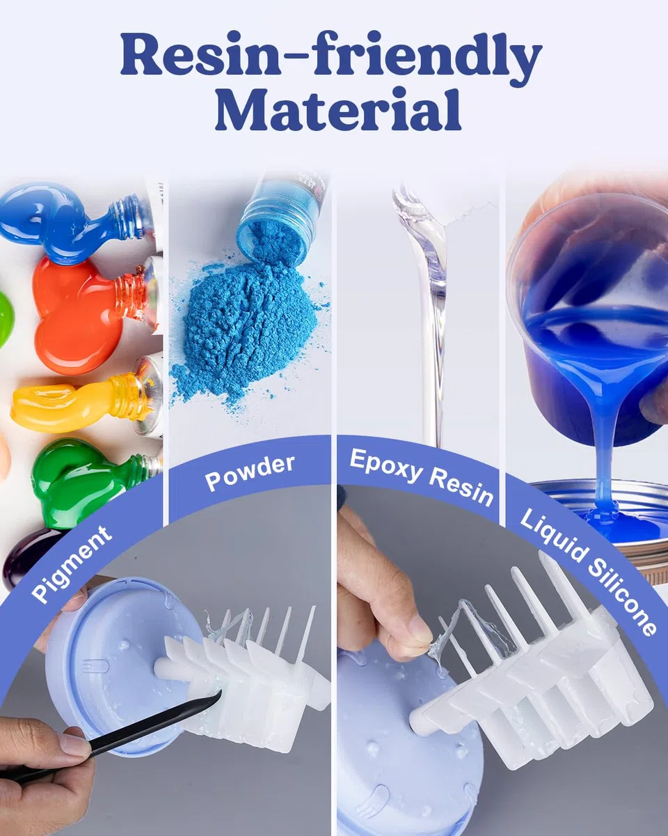 LET'S RESIN Mezclador de resina automático, mezclador epoxi fácil de limpiar con 10 tazas de mezcla, agitador eléctrico para mezcla de 24 onzas líquidas, suministros de resina para fundición de