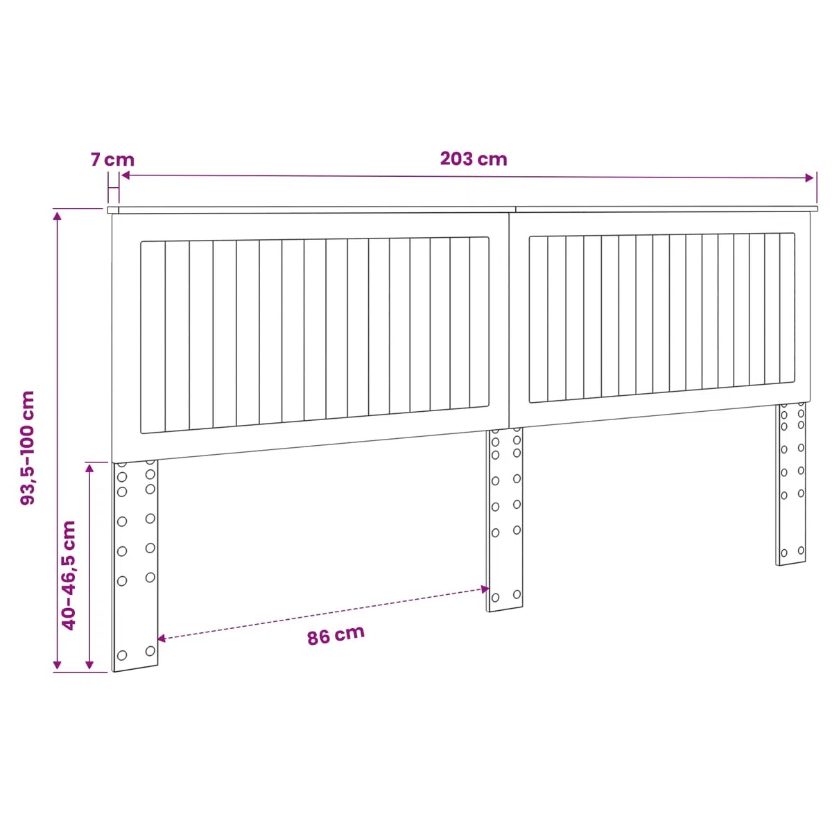 vidaXL Cabecero con cabecera Gris Concreto 200 cm Madera contrachapada, Accesorios Elegantes para el Dormitorio, Decorativos Modernos, Zona de Descanso Comfy, diseño contemporáneo
