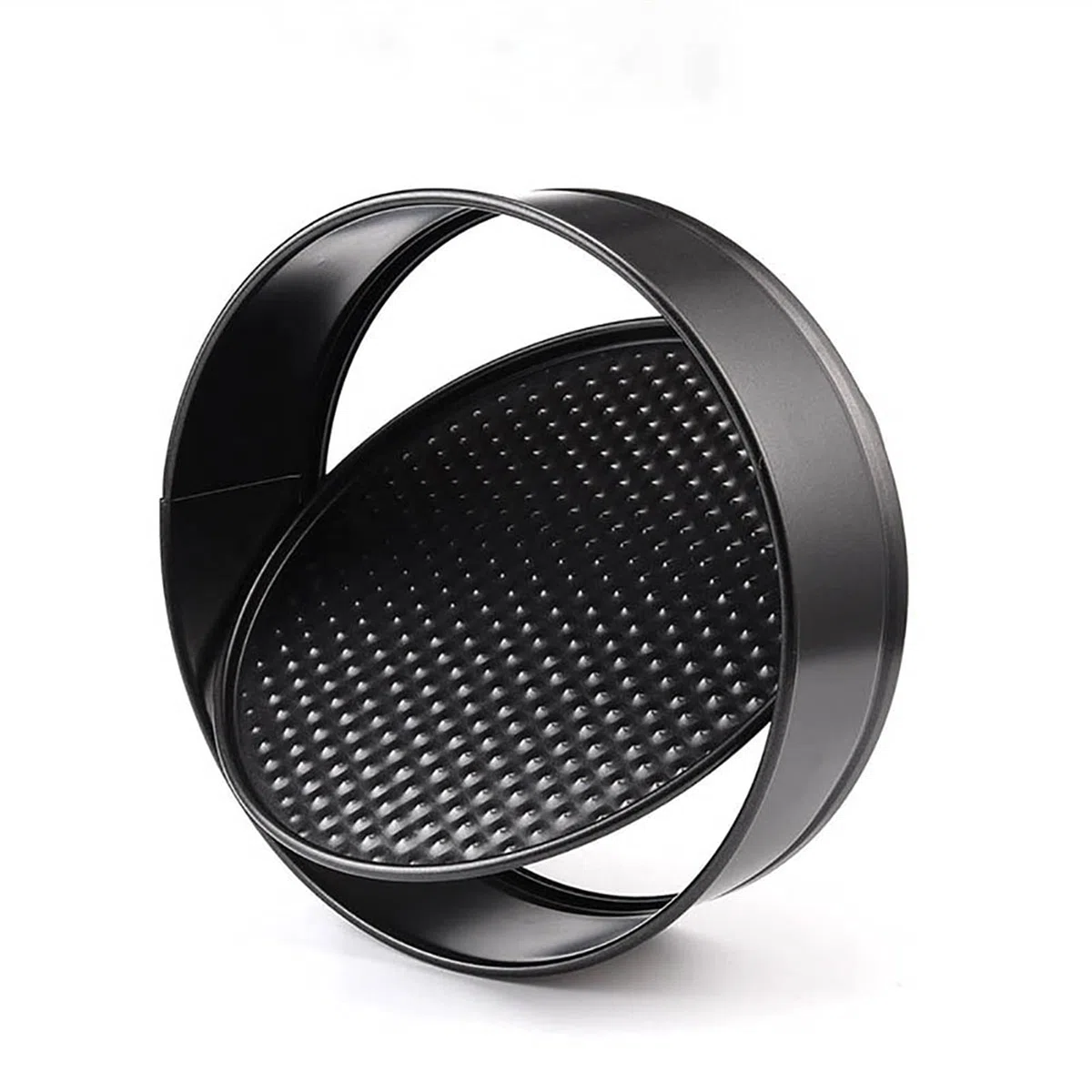 Moldes metálicos antiadherentes para Pasteles con Base Desmontable, Forma Redonda, Juego de bandejas para Hornear，26cm