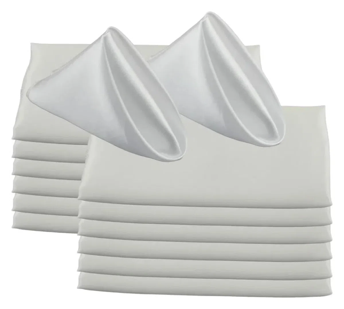 Napoles de Tela de algodón, Servilletas De Mesa 50 Piezas 30x30cm Cuadradas Satén Multicolor(White)