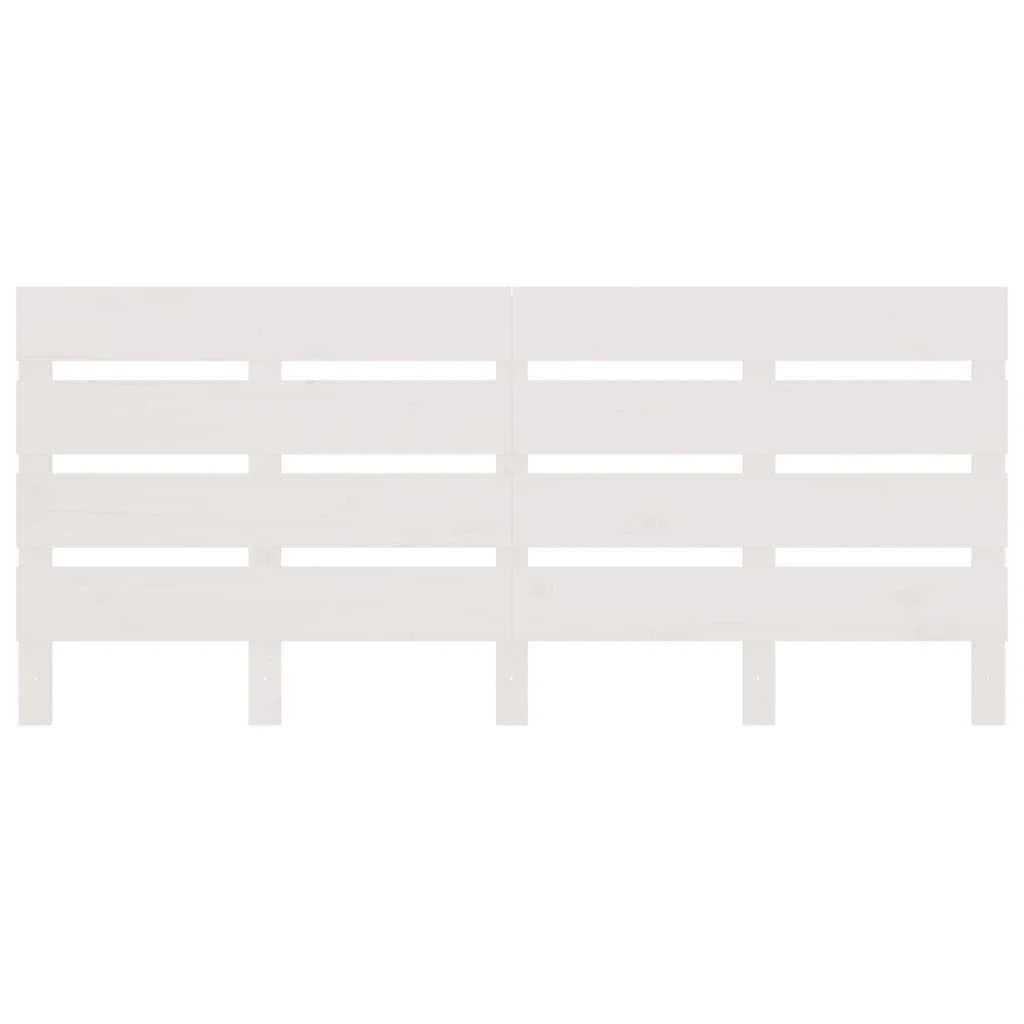 vidaXL Cabecero Cama Cabezal Dormitorio Estructura Habitación Mobiliario Muebles Decoración Adorno Madera Maciza de Pino Blanco 120x3x80 cm