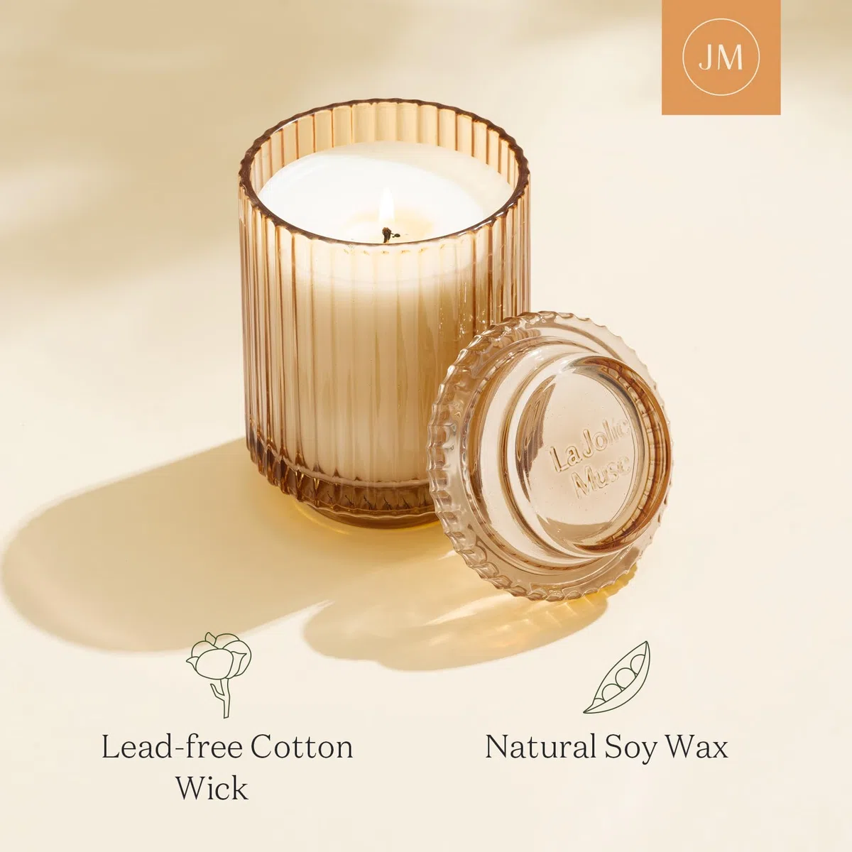 LA JOLIE MUSE Vela cítrica, vela Yuzu & Neroli Blossom, vela perfumada de regalo para mujeres y hombres, velas de soja natural, vela en tarro de lujo de larga duración, 11 onzas