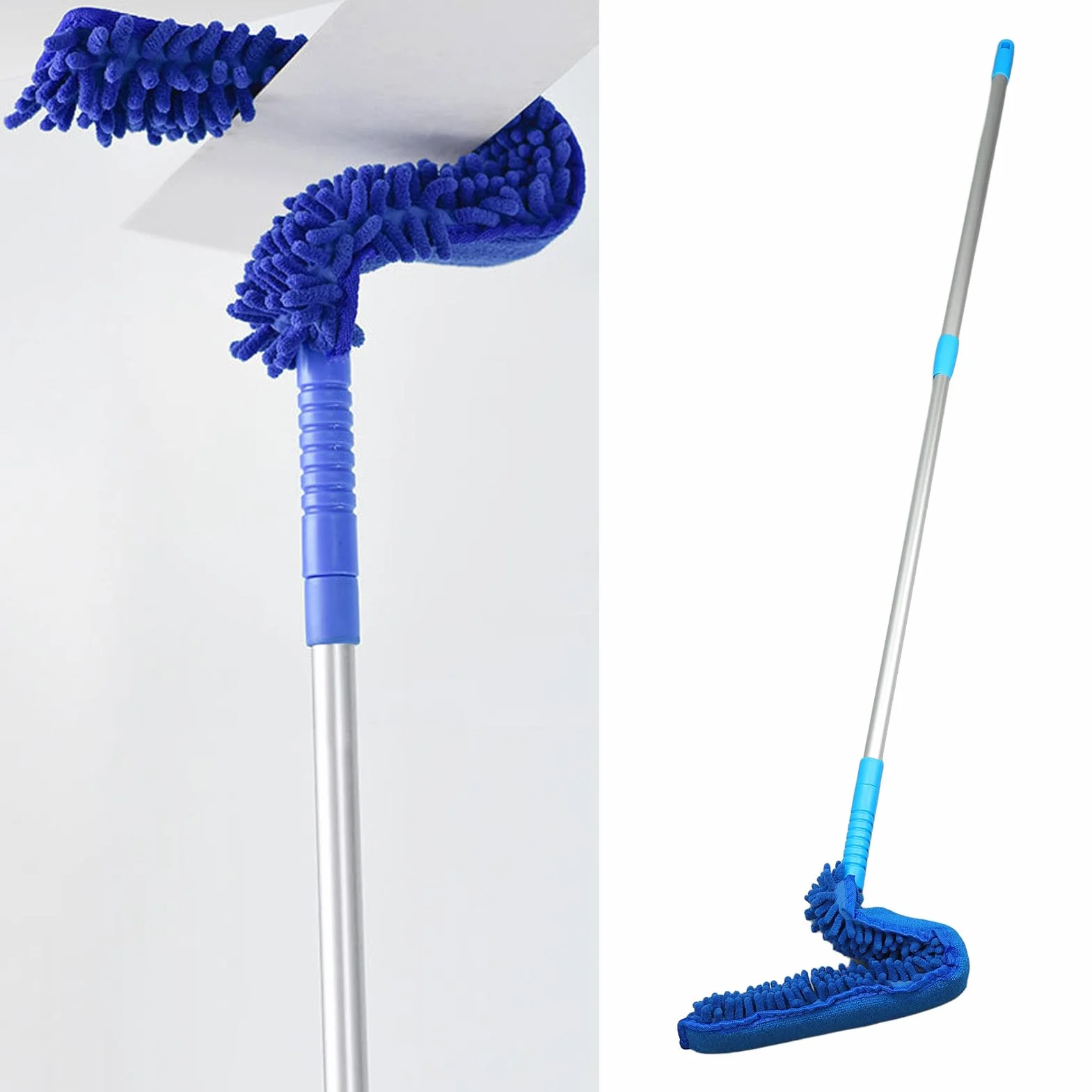 Socobeta Herramienta de Limpieza de Microfibra para Ventilador de Techo con Extensible de 56 Pulgadas para Quitar Fácilmente el Polvo de Ventiladores de Techo y Paredes