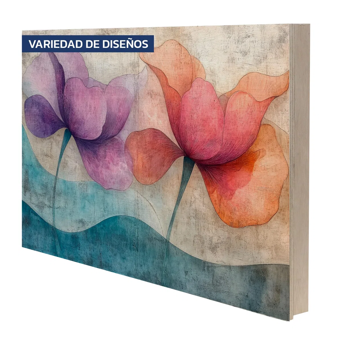 Lafabricadelcuadro® Tapa Contador de Luz Decorativo de Madera– Colgador de Llaves de Pared– Disponible en 40 Diseños y 2 Tamaños (Cub FC124, 54x37 cm)