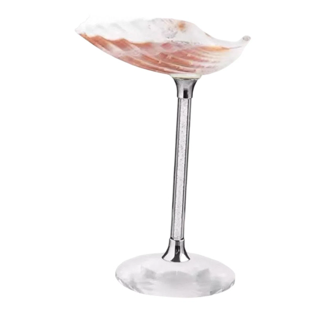 MagiDeal Copas de Vino, Vasos y Vasos multifuncionales para Jugo, para Celebraciones de Compromiso, Bares, Fiestas de cumpleaños, Fiestas temáticas de Playa, Base Plateada de Concha Marina
